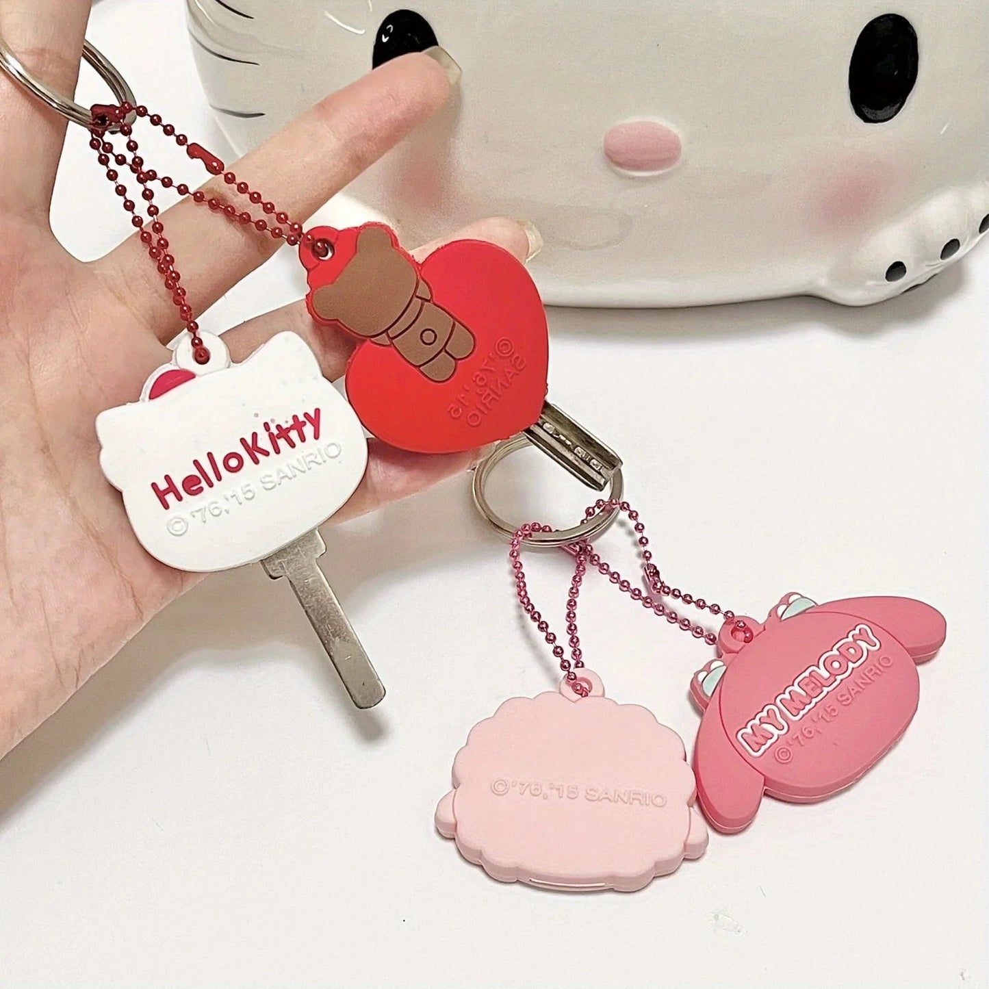 Kawaii Sanrio Hello Kitty Silicone Key Dustproof Protective Cover