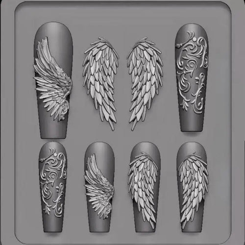 3D Mold Silicone Nail Art Decorations DIY Flower Bow Angle Wing