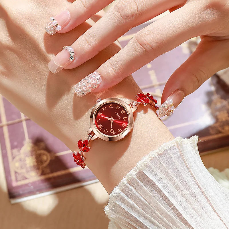Elegant Women Watches Luxury Rhinestone Bracelet Bracelet Quartz Watch