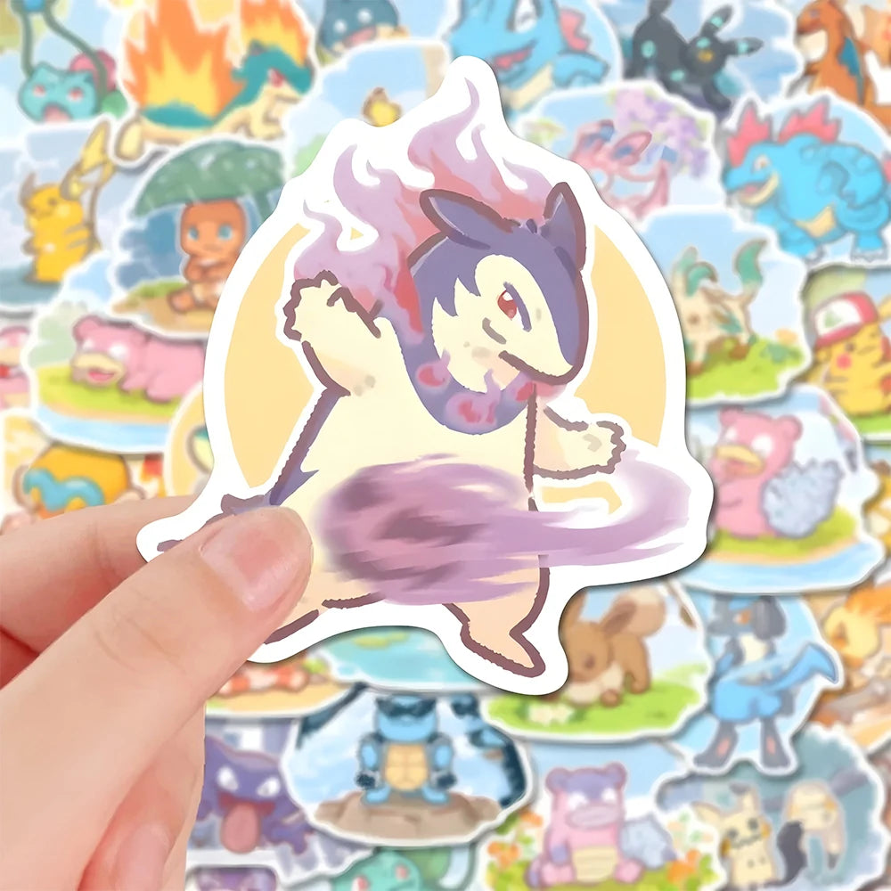 10/30/63pcs Cute Anime Pokemon Stickers Pikachu Cartoon Decals DIY