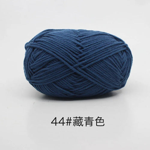 40-50g/Set 4ply Milk Cotton(80%) Knitting Yarn Needlework Dyed Lanas