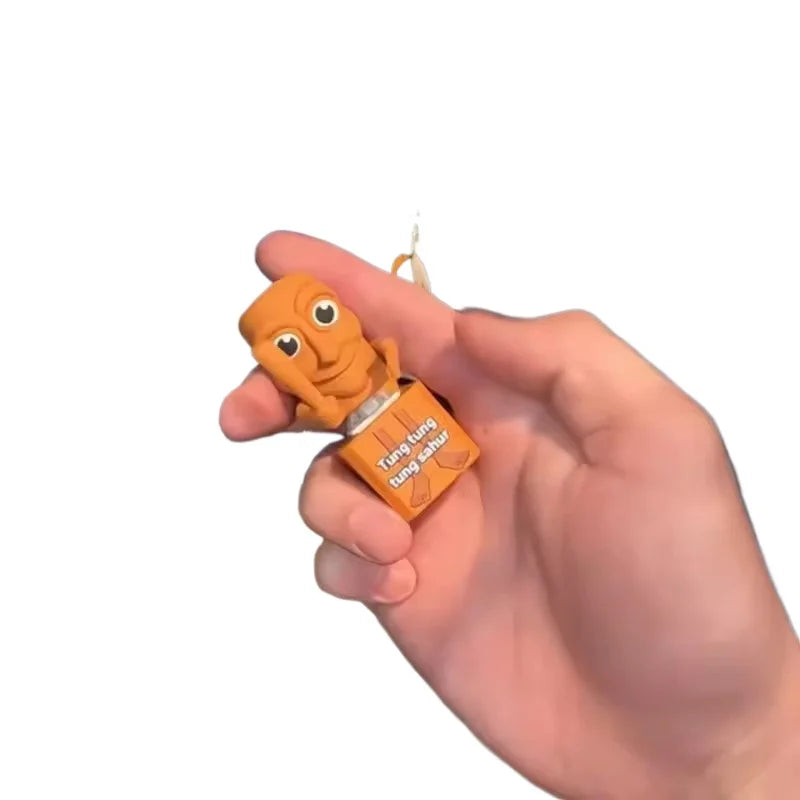 Stick man Tung tung tung Tungtungtung Anime Wooden Keychain Stick Man