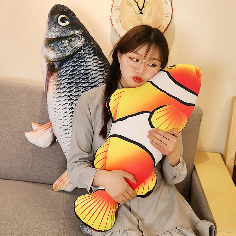 30-120CM Kawaii Cartoon Grass Carp Carp Carp Stuffed Animal Plush Toy