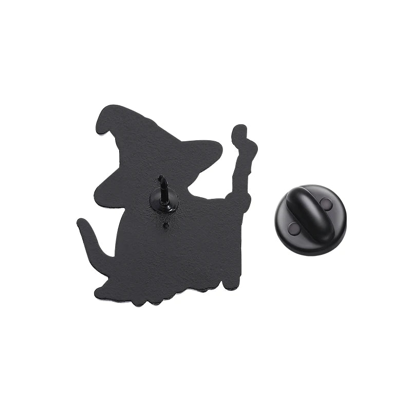 Lizard Wizard Enamel Pins Punk Gothic Blue Animal Metal Brooches
