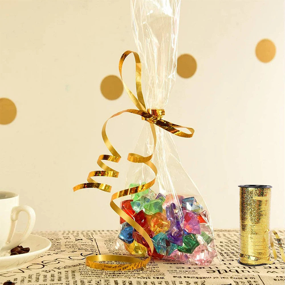 100Yards/Roll Glitter Curling Ribbons Balloon Ribbons Gift Wrap