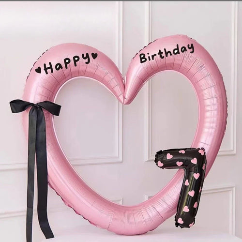Hollow Out Love Heart Balloon Birthday Party Decoration Cute Love