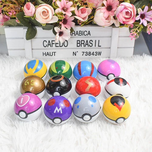 12Pcs/Set Pokemon Poke Ball Figure Toys Anime Pikachu Pocket Monster