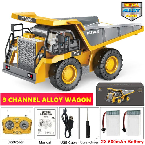 4WD Remote Control Excavator 4x4 Alloy Dump Truck Bulldozer Radio