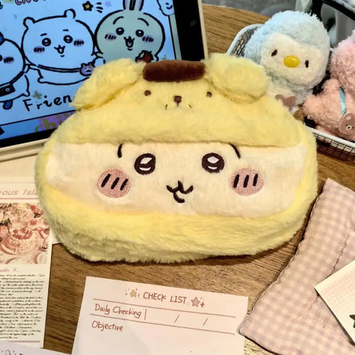 Anime Plush Pen Case Cartoon Usagi Hachiwareas Stationery Box Large