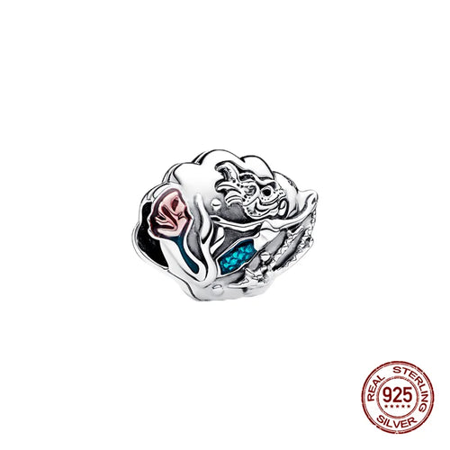 New S925 sterling silver Disney Mickey Mouse pendant bead suitable Fit