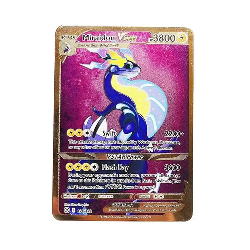 Pokemon Metal Card 10000 Points Arceus Charizard Super Card Golden