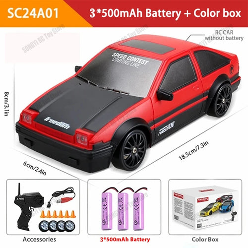 4WD RC Drift Car 2.4GHz 4x4 Racing RTR Radio Truck LED Lights Stunt