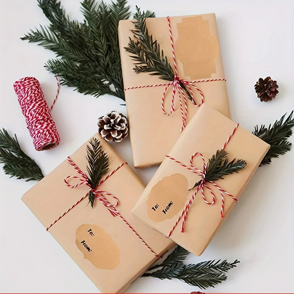 500pcs Rolled Gift Labels, Self-adhesive Paper Stickers For Cosmetics,