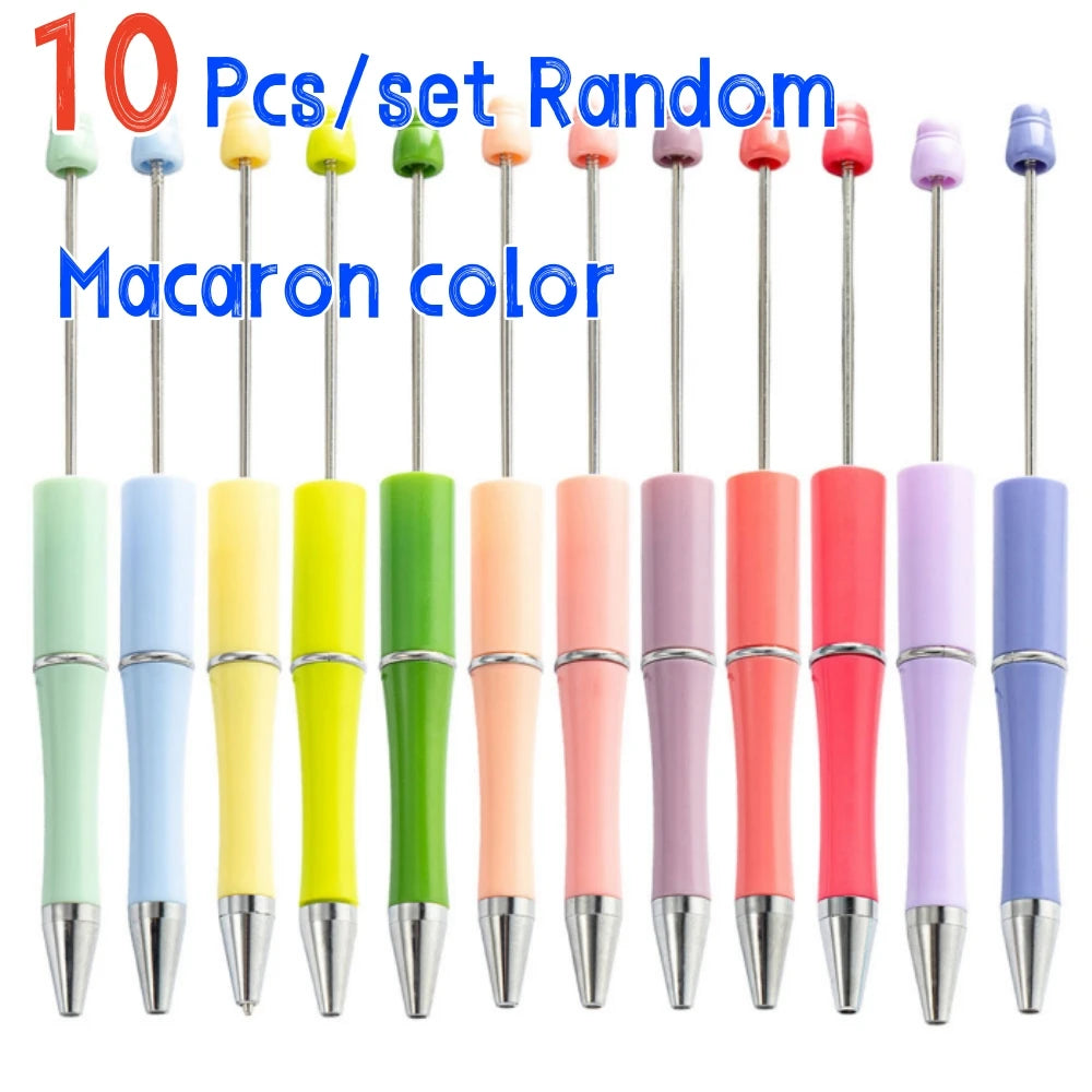 10 Pcs Mixed Beaded Ballpoint Pen Creative Beadable Pen Wedding Party