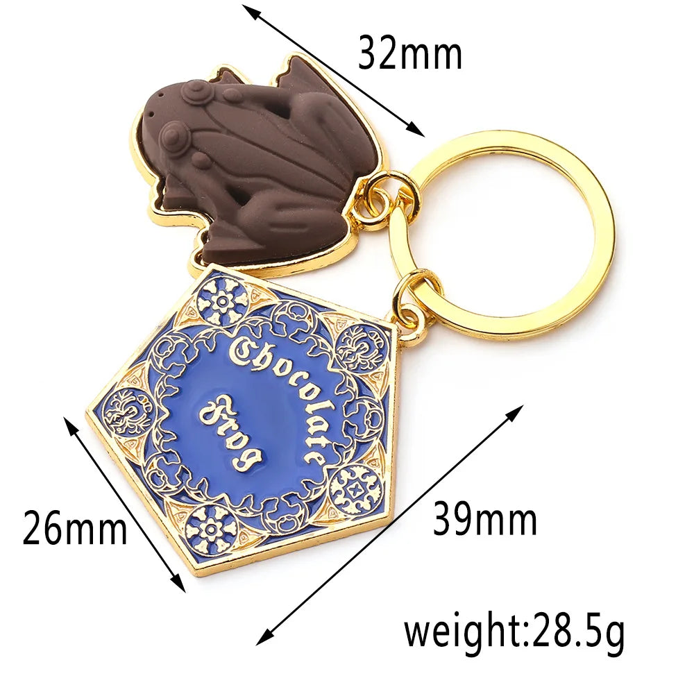 Classic Frog Metal Keychain Magic School Keyring Ornament Cosplay