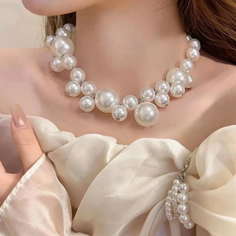 ZAKOL Elegant Imitation Pearl Necklace for Women Korean Fashion Perlas