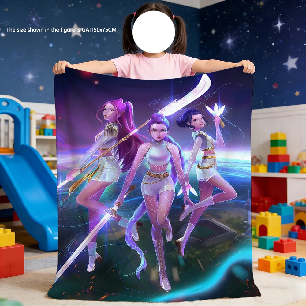 Blanket K-KPop warm soft plush D-Demon blanket for sofa living room