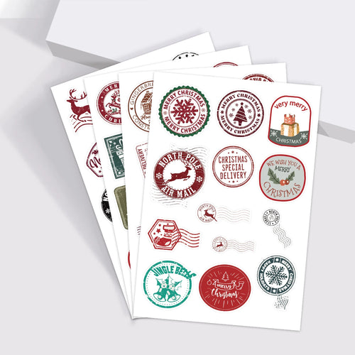 50pcs Christmas Stamps Graffiti Stickers for Envelope,DIY
