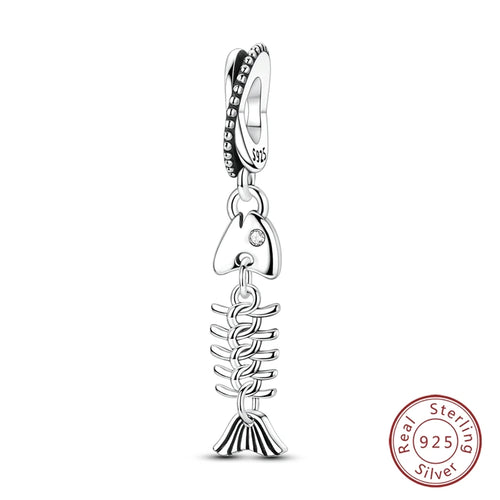 Fit Original 925 Sterling Silver Charms Beads Blue Luminous Whale