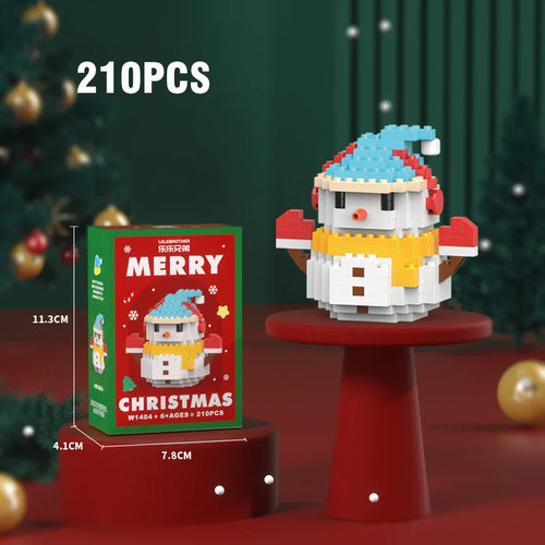 Christmas Building Block Santa Claus Snowman Elk Tree Micro Brick