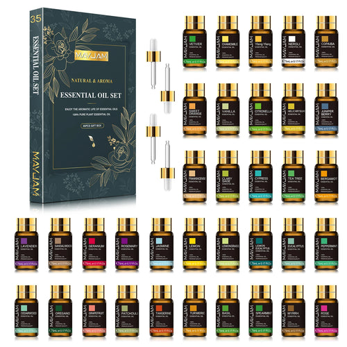 MAYJAM 35pcs/set Essential Oils For Diffuser DIY Making Scent Candle
