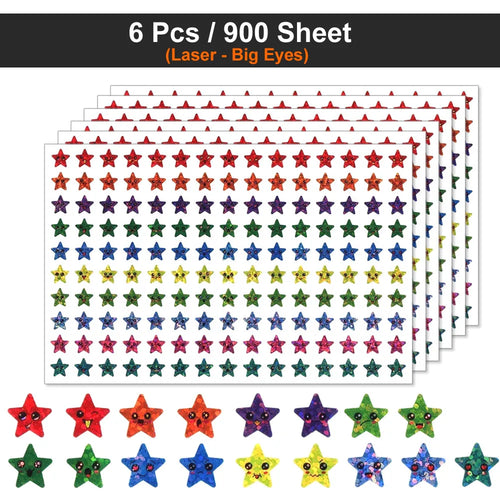 450-3000 Sheet Happy Face Stars Reward Sign Stickers Pack DIY