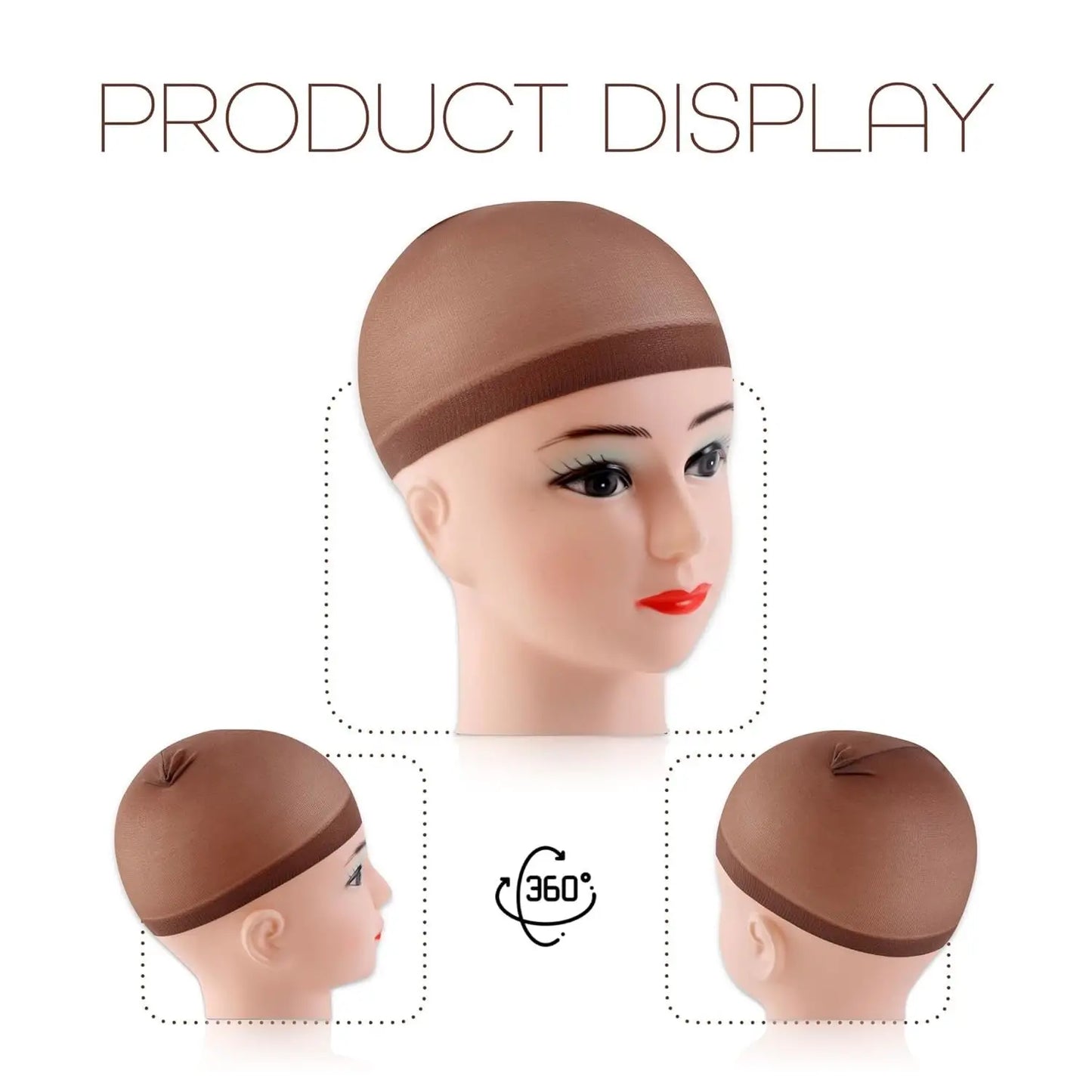 Wig Grip Bands and Dome Mesh Wig Caps for Keeping Wigs in Place