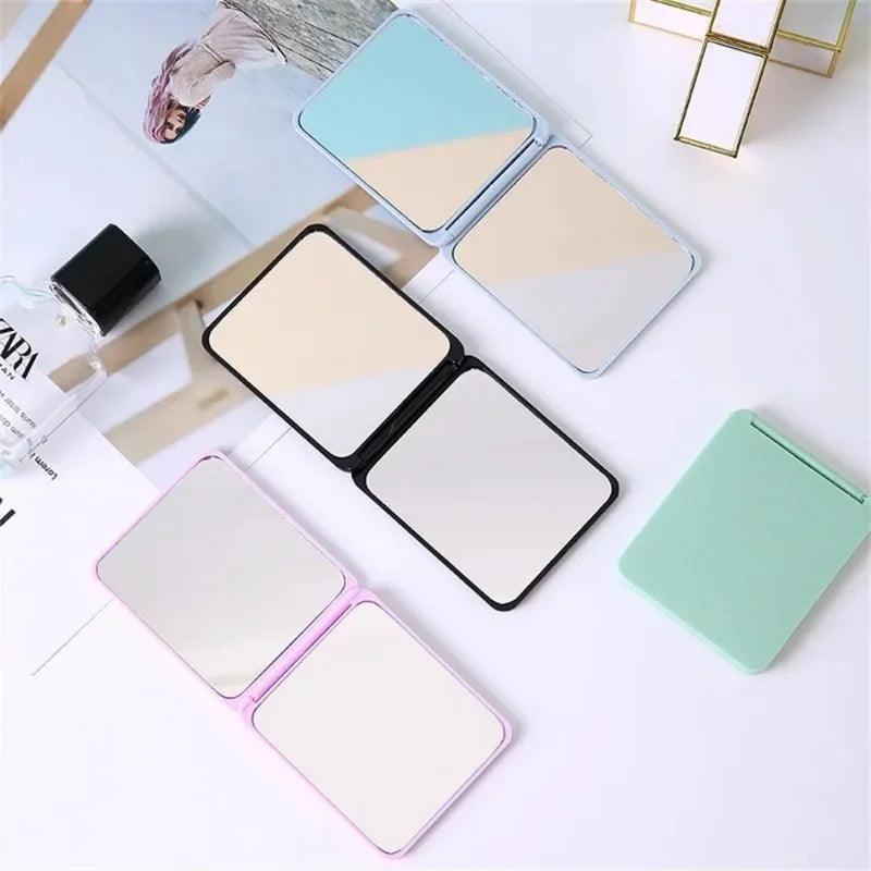 Mirror Foldable Makeup Mirror Portable Double-Sided Mirror Student