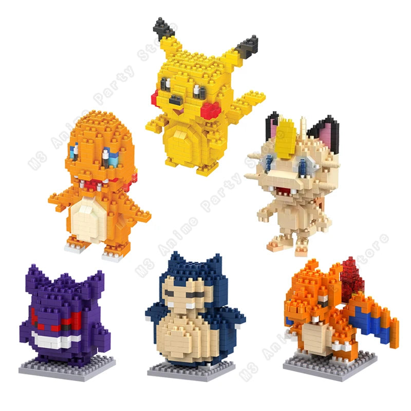 Pokemon Building Blocks Set Pikachu Bricks Block Assembling Micro