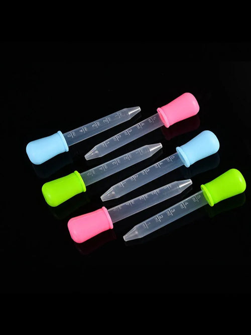 5/10 Pcs  5ml Small Silicone Plastic Pipette Dropper Feeding Medicine