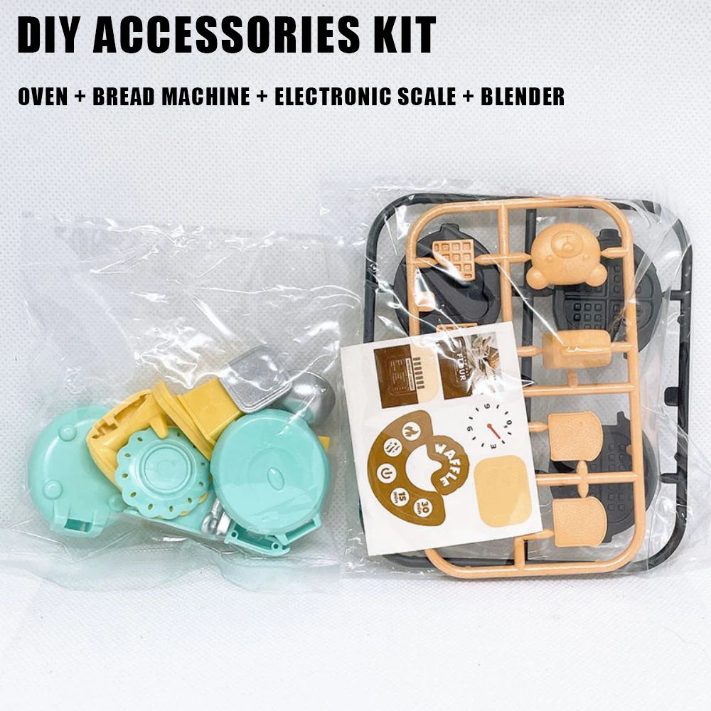 DIY Dollhouse Bear Biscuits 1/12 Miniature Furniture Toaster Oven
