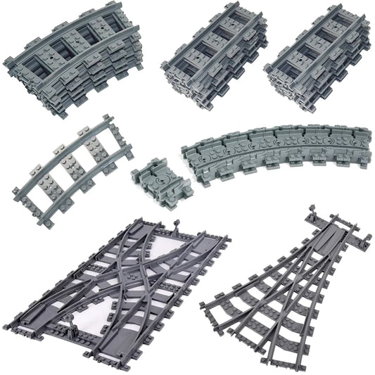 NEW City Trains Flexible Tracks Soft Straight Curved Rails Switch