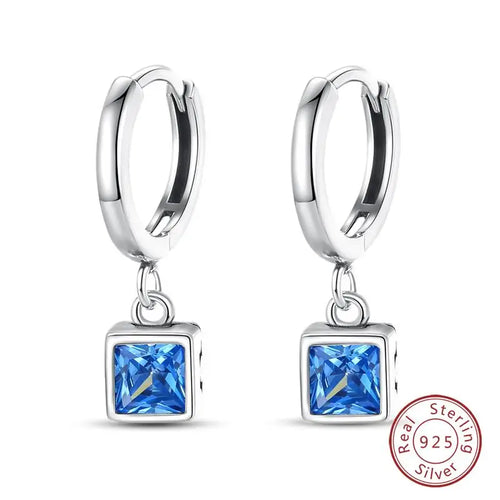 Hot 925 Sterling Silver Earrings Charm Simple Shining Lotus Zircon
