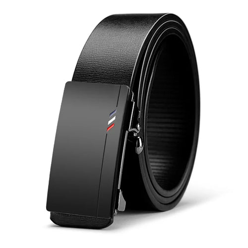 Men's Fashion Belt With Toothless Automatic Buckle Suitable For