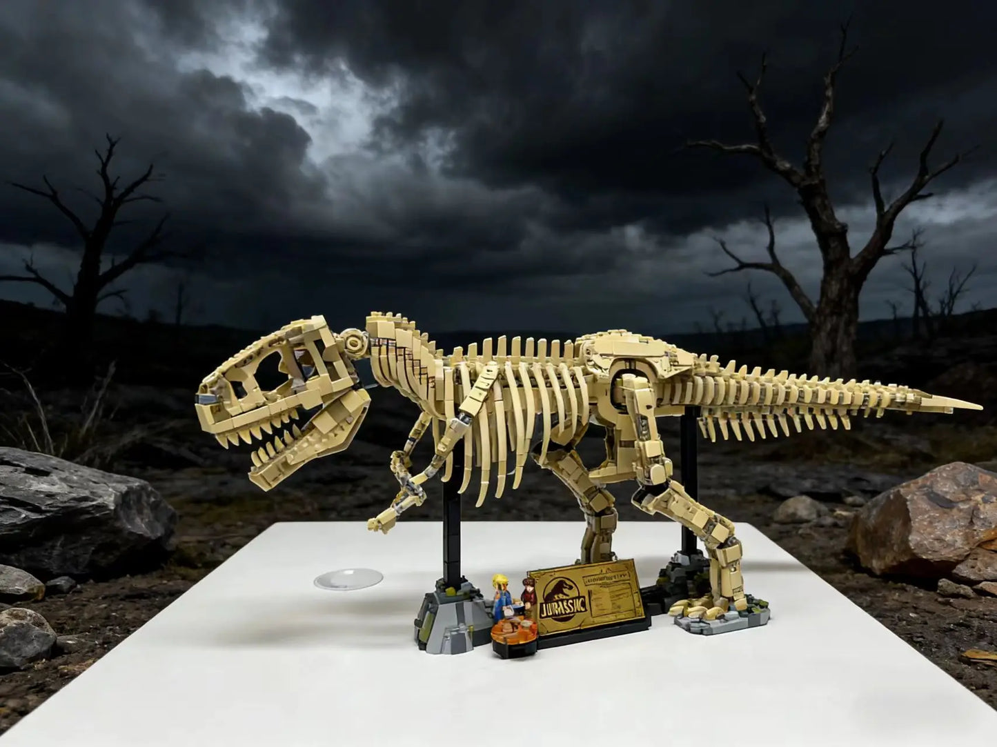 Creative series 3145pcs100cm dinosaur bone Tyrannosaurus fossil model