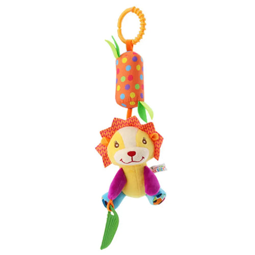 Soft Giraffe Zebra Animal Handbells Rattles Plush Infant Baby