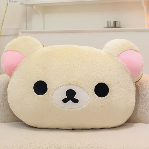 Rilakkuma Big Head Plush Pillow Large Size Cute Soft Stuffed Toy