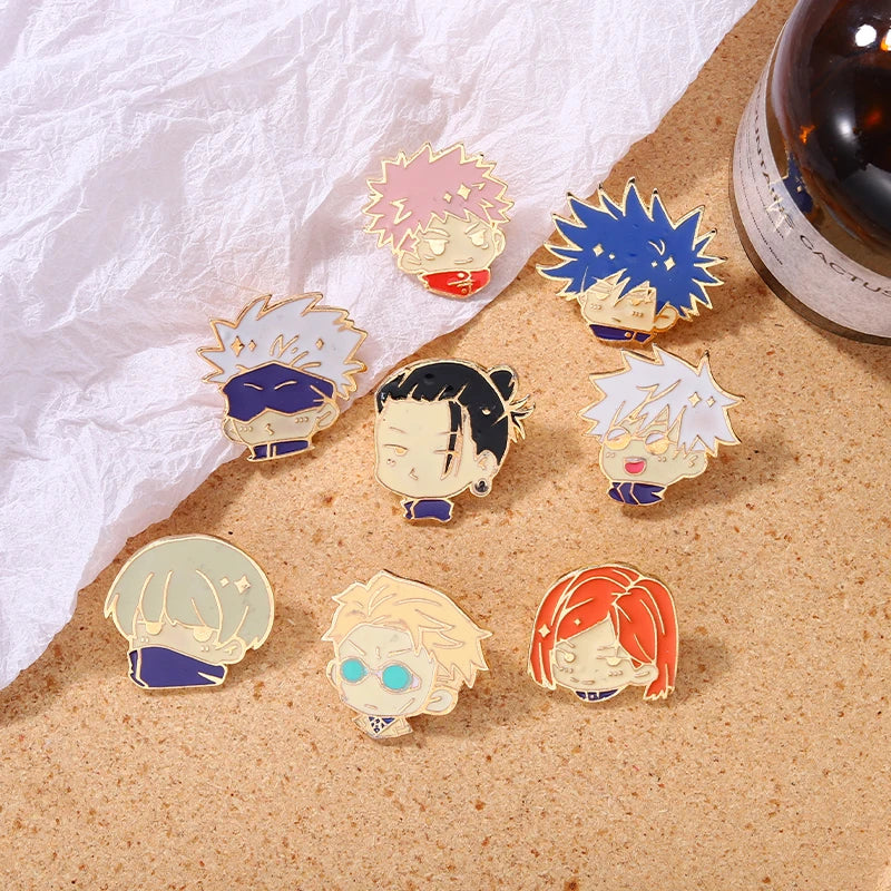 3-6pcs/Set Anime Collection Enamel Pins Custom Cartoon Character