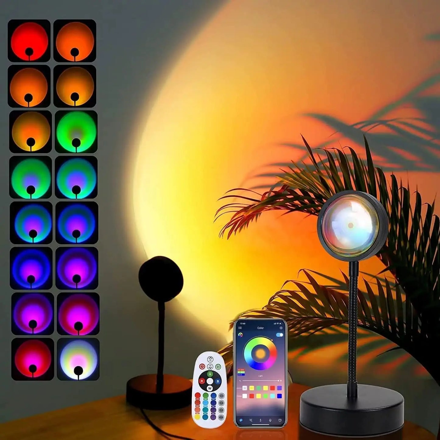 Tuya Smart Sunset Lamp Night Light Sunset Projector Smart Life APP