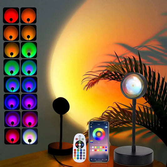 Tuya Smart Sunset Lamp Night Light Sunset Projector Smart Life APP