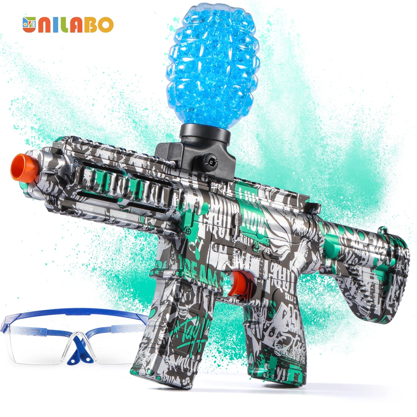 M416 Electric Ball Blaster Toy Gun - High-Speed, Metallic Finish,