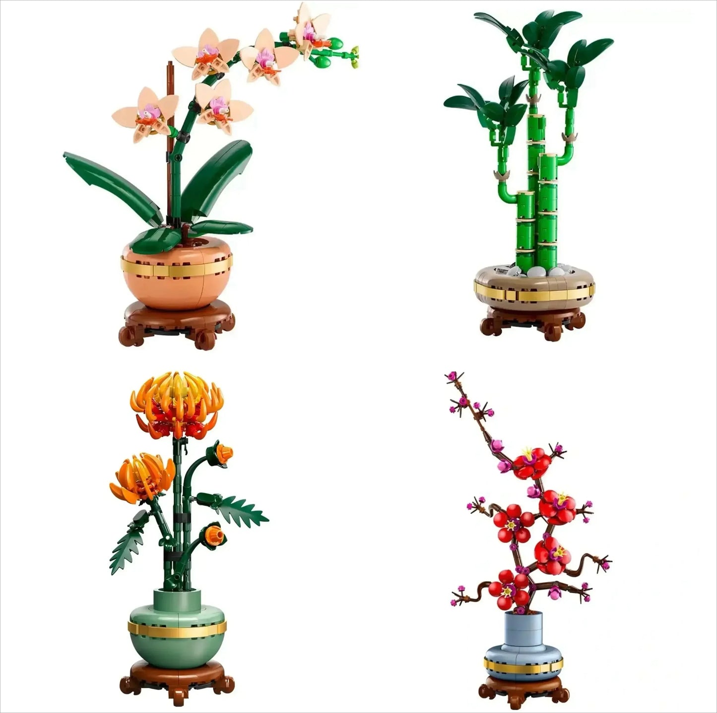 Bouquet  Blossom Building Blocks Sets 10368 10369 10344 10343