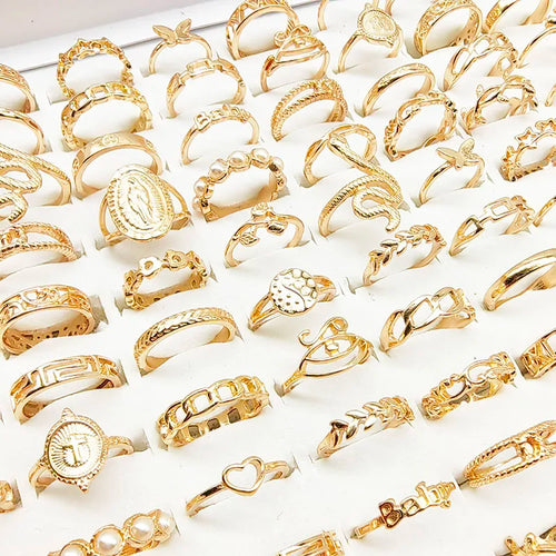 30pcs/Lot Mix Style Pearl Silver Color Finger Rings Animal Snake Chain