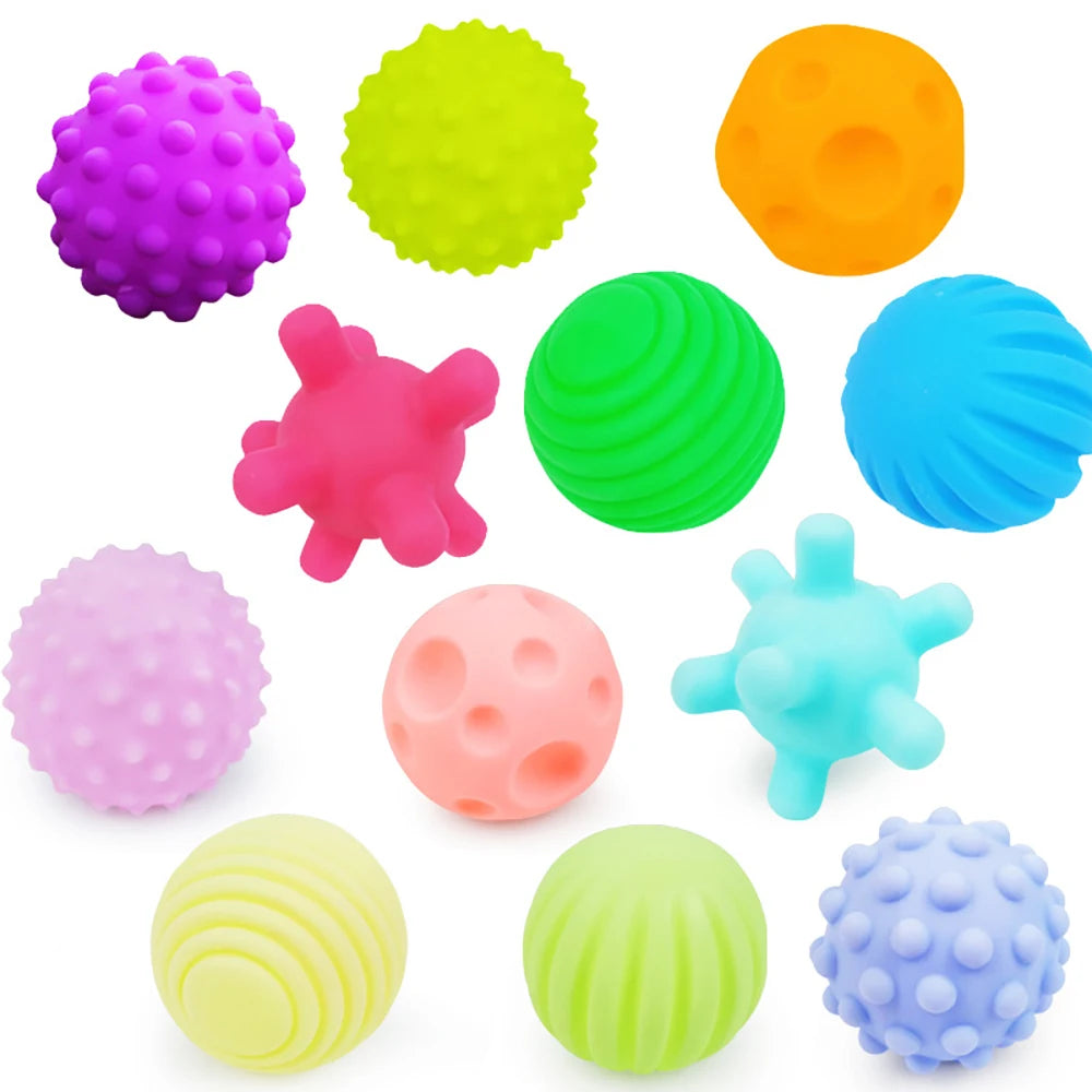 6Pcs Textured Multi Ball Set Develop Tactile Senses Toy Baby Touch