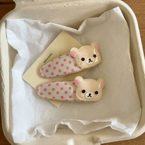 Kawaii Rilakkuma Bangs Side Clip Cartoon Cute Wave Point BB Hair Clip