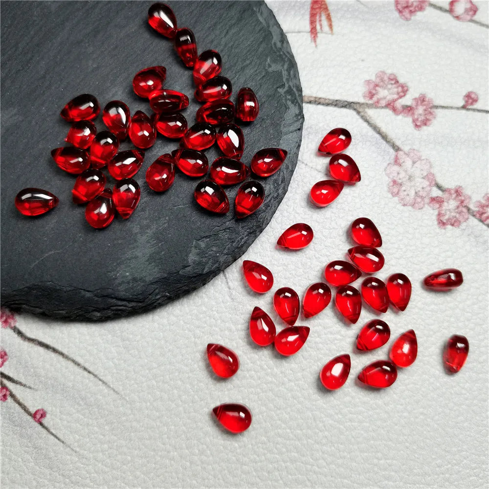 30Pcs Gradient Color 6x9mm  Water Drop Shape Beads Czech Glass Beads