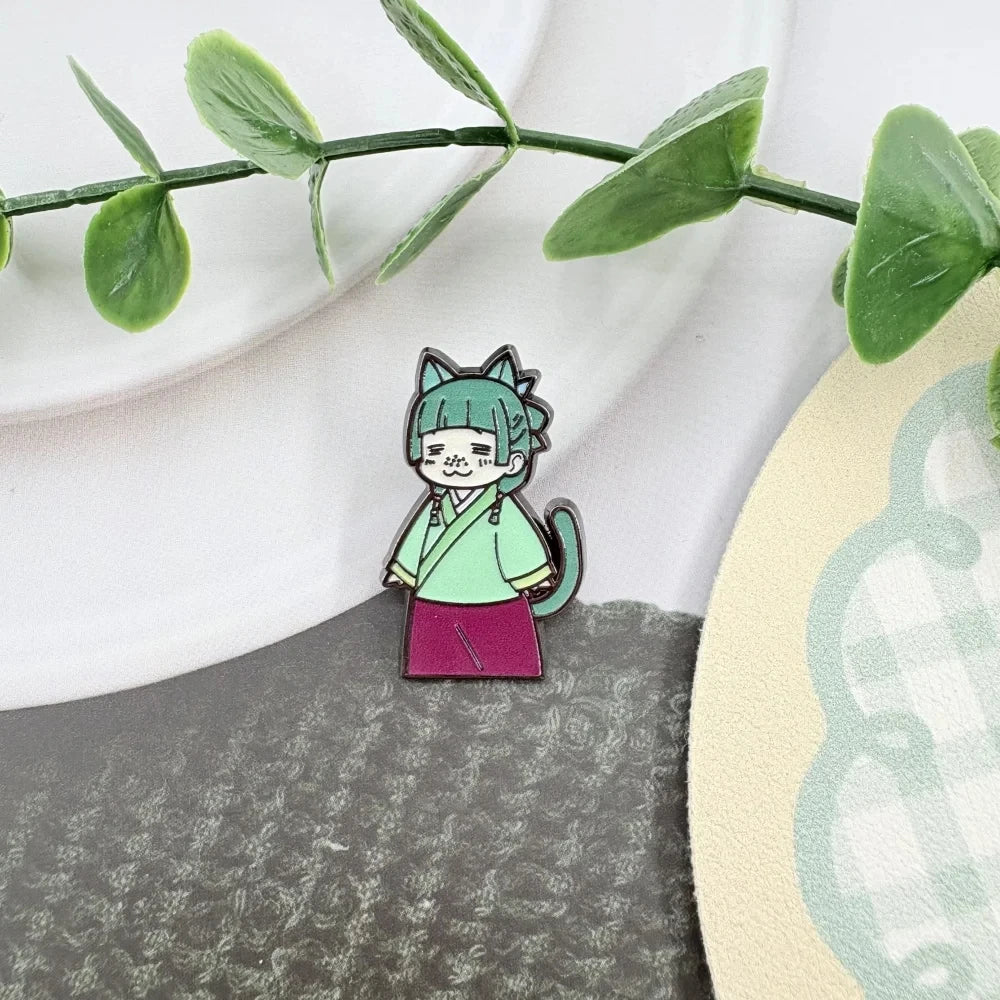 Fashion Maomao Enamel Pin Anime Character Cute Expression Lapel Pin
