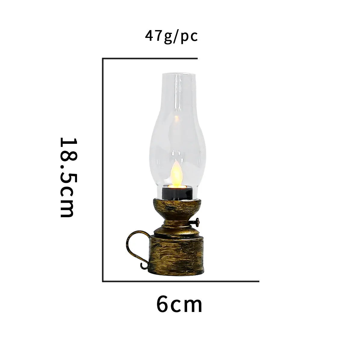 Vintage Lantern Retro Design LED Hanging Oil Lamp Battery Operated