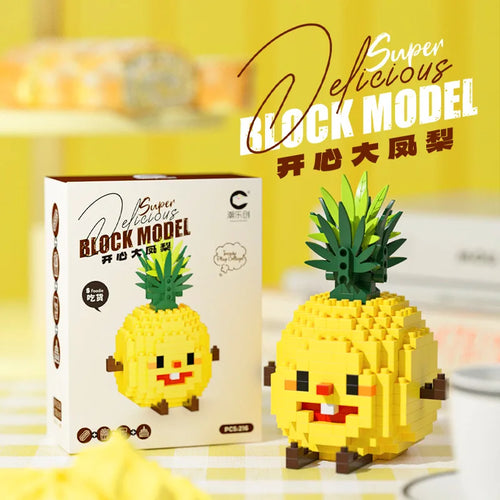 CLC Diamond Particle Casual Splicing Fruit French Fries Burger Block