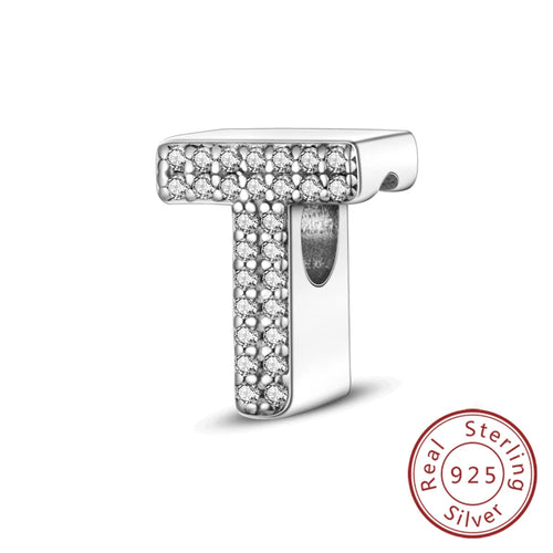 Charms Fit Original Bracelet A-Z Alphabet Charms Beads 925 Sterling